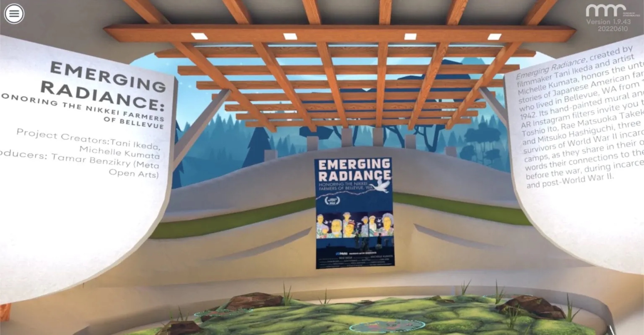 Emerging Radiance virtual reality environment at the Museum of Other Realities