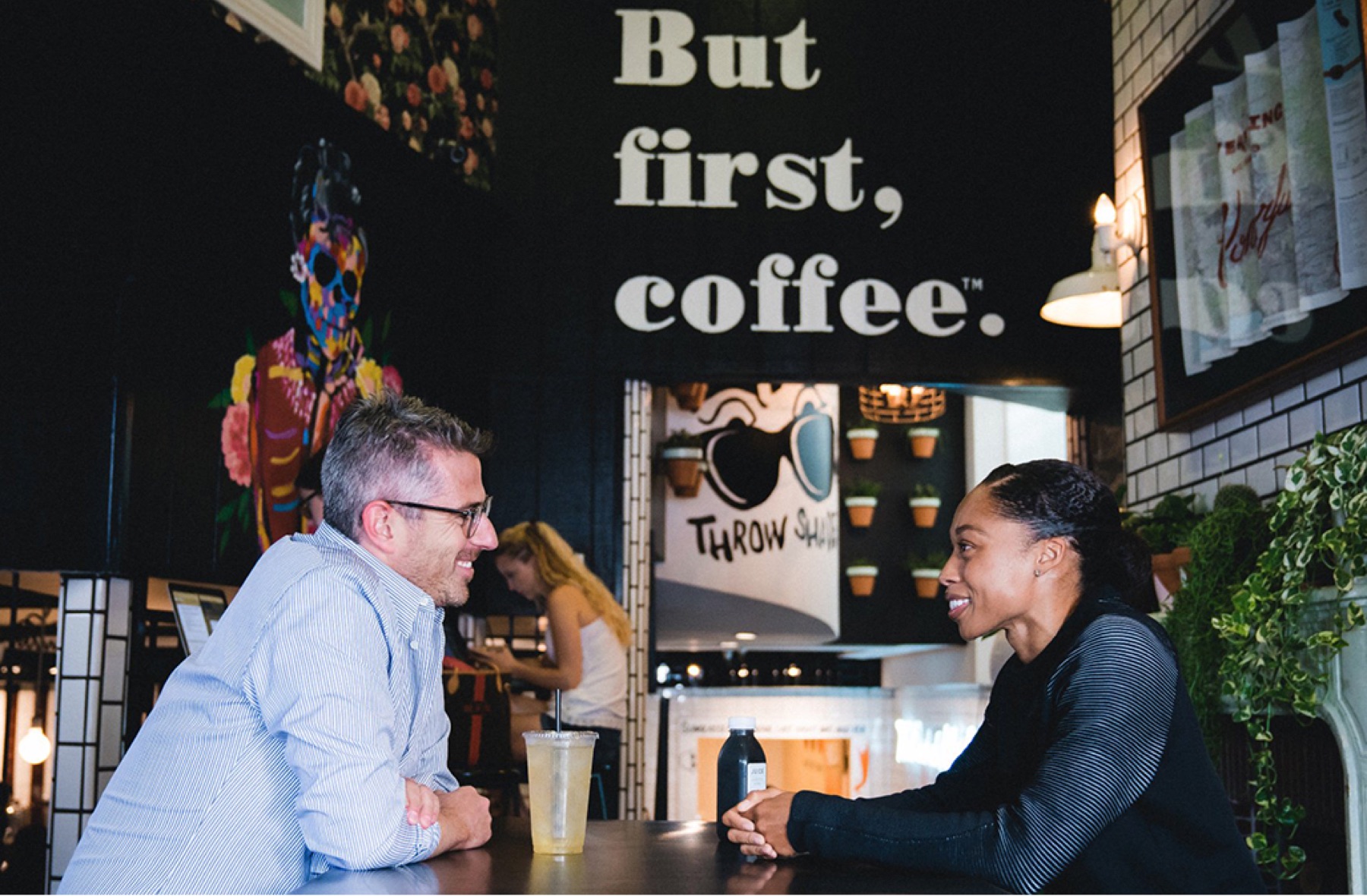 Allyson Felix in a Los Angeles cafe