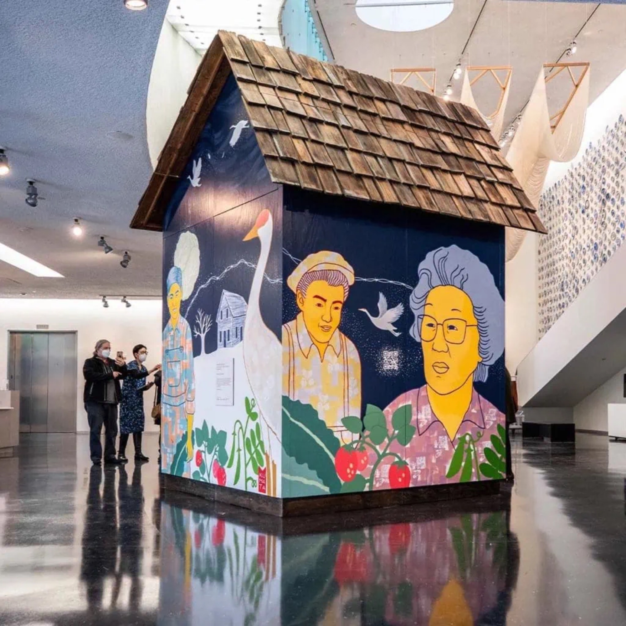 Emerging Radiance farmhouse installation honoring the Nikkei farmers of Bellevue